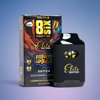 Eighty Six Booberry Gumballs Elite Edition Delta-9 THC 4G Disposable (Blue Dream)