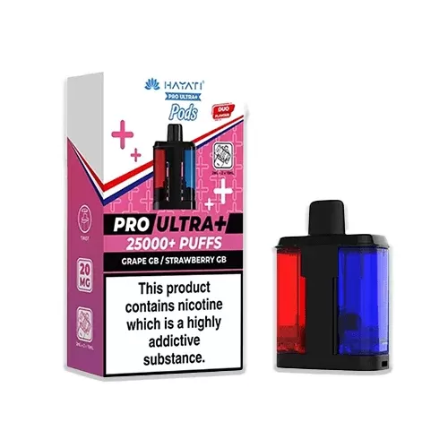 Hayati Pro Ultra Plus 25K Prefilled Refill Pods Grape GB / Strawberry GB