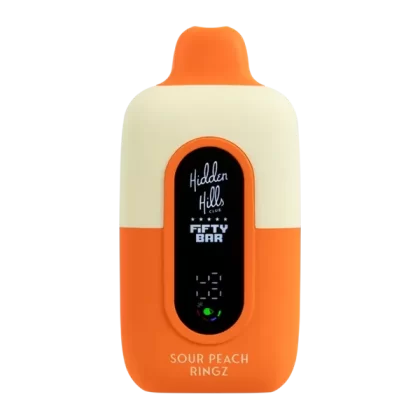 Sour Peach Ringz Hidden Hills X Fifty Bar - Customer Group#Consumer~Nicotine#50mg~Size#Single>5 Pack (B99BE1)