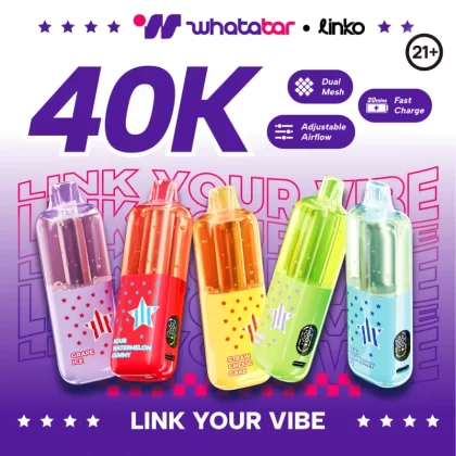 whatabar linko 40K Puff Disposable Device - 40,000 Puffs - Baja Splash