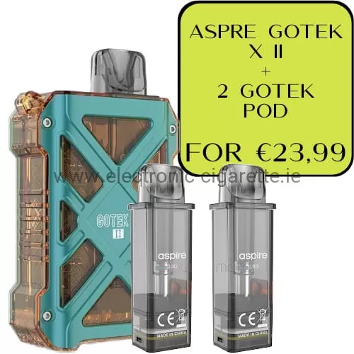 Aspire Gotek X II Vape Kit + 2 × Gotek Refillable Pods Bundle - Eliquidsupply
