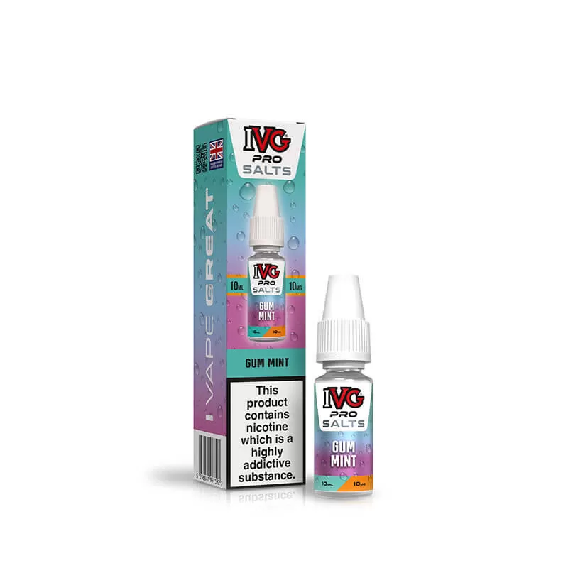 IVG Pro Salts Gum Mint 10ml E-Liquid - 20mg