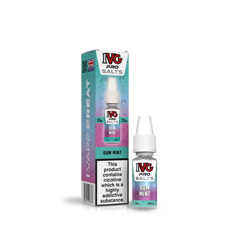 IVG Pro Salts Gum Mint 10ml E-Liquid - 20mg - Image 2