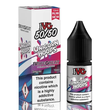 Unicorn Hoops By I VG 50/50 10ml - Nicotine Strength#18mg>3mg>6mg>12mg (F79764)