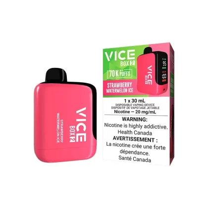 Vice Box 2 Strawberry Watermelon Ice 70K Disposable Vape, 30mL