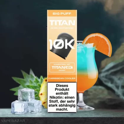 Titan 10k Kartuschen – Caribbean Cooler (4er Pack) - TITAN / 20mg/ml