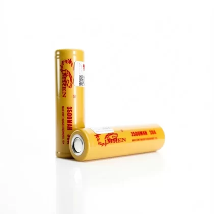 IMREN 18650 3500mAh 30A Flat Top Dorado Paquete de 2