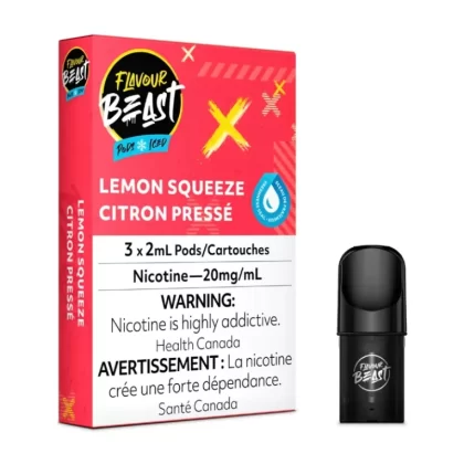 Flavour Beast Pods – STLTH Compatible – Lemon Squeeze Iced - Vape Product