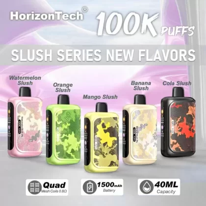 HorizonTech 100K "Slushie Series" Disposable Device - 100,000 Puffs - Banana Slush (Slush Series)