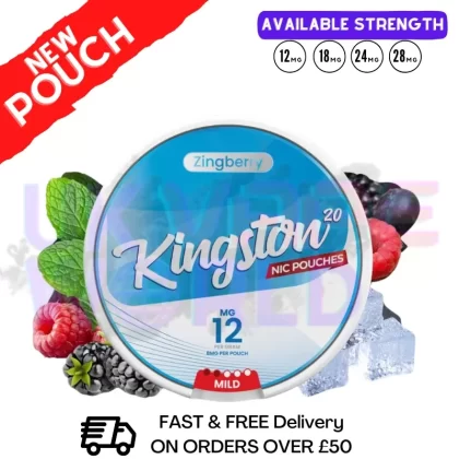 Zingberry Kingston Nicotine Pouches - Nicotine Strength#12MG>18MG>28MG>50MG