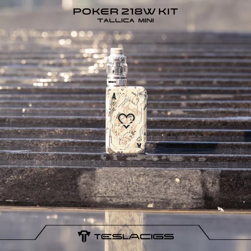Teslacigs Poker 218 Kit with Resin Tallica Mini Tank 4ml-6ml - Image 2