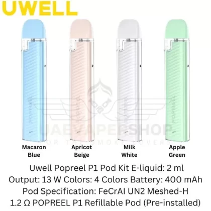 Best Uwell Popreel P1 Pod Kit 400mah 13w in Uae