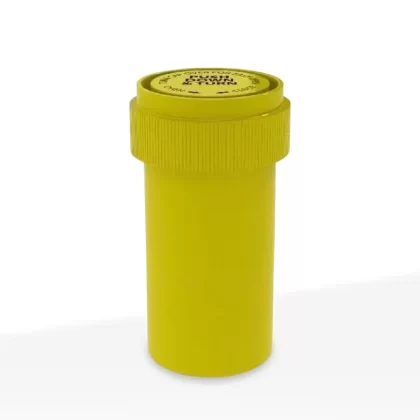 Child Resistant | Opaque Yellow Reversible Cap Vials | 13 Dram – 2 Grams – 275 Count
