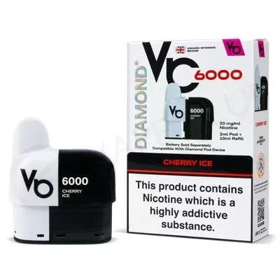 Cherry Ice Vapes Bars Diamond 6000 Refill Pack
