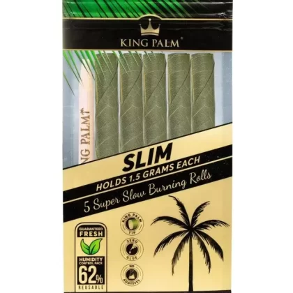 King Palm Slim Natural Pre-Rolled Cones w/ Boveda Pack (5-Pack) - Ejuicewarehouse