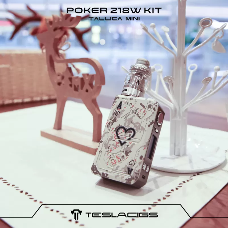 Teslacigs Poker 218 Kit with Resin Tallica Mini Tank 4ml-6ml - Image 3