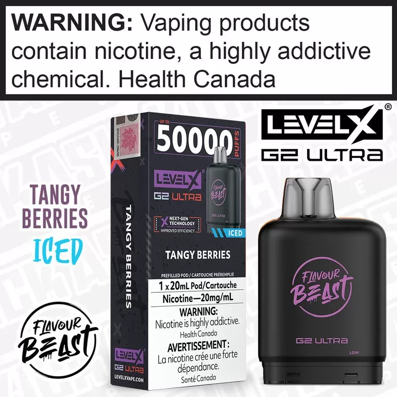 Tangy Berries Iced Flavour Beast LEVEL X G2 Ultra POD