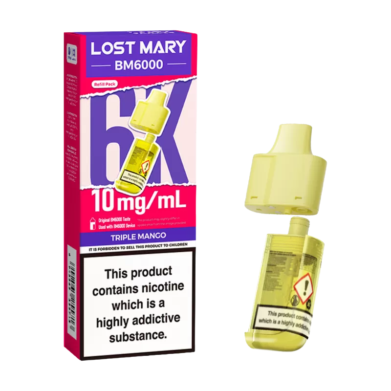 Triple Mango Lost Mary BM6000 Refill Pack - 10mg - Vape Product - Image 2
