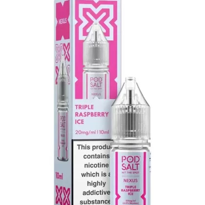 Pod Salt Nexus Triple Raspberry Ice Nic Salt Vape Juice