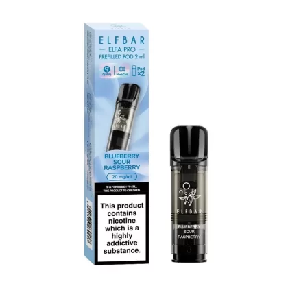 Elf Bar Elfa Pro Blueberry Sour Raspberry Replacement Disposable Pods 20MG 2ML – 2 Pack