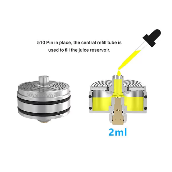 Vandy Vape Maze Sub Ohm BF RDA Atomizer (2ML) - SS - Image 3