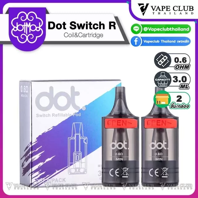 Dot switch R Refillable Pod 0.6Ω