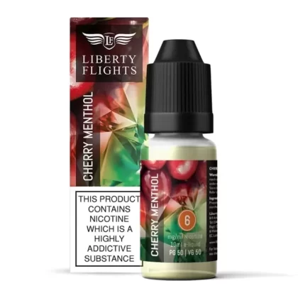 Cherry Menthol E-Liquid by Liberty Flights (10ml) - 0mg