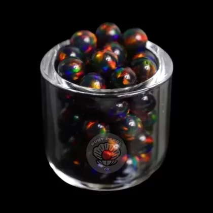 Ruby Pearl Co – Opal Pearls-Black : 6mm