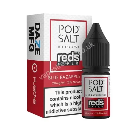 Blue Razapple Ice Nicotine Salt E-Liquid By Pod Salt Fusions - Vapestreams Co