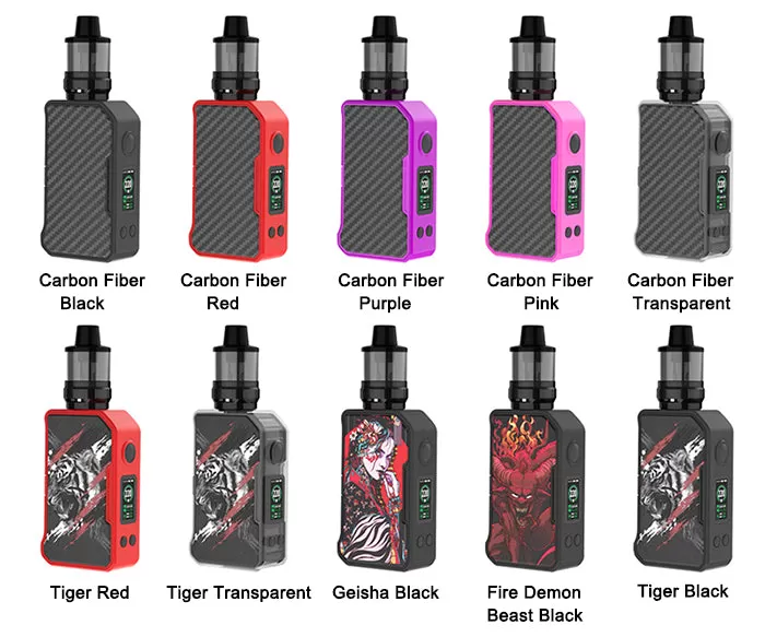 DOVPO MVP 220W Box Mod Kit - Carbon Fiber-Purple - Image 2