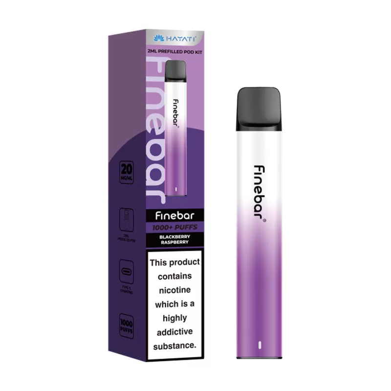 Hayati Finebar Pod Kit - Blue Razz GB - Image 3