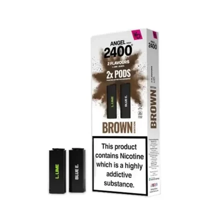 Vapes Bars Angel 2400 Brown Edition Prefilled Pods (2 Pack) - Strength#20mg (1092F1)