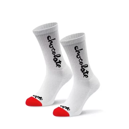Chocolate X RYOT Stash Socks White (with interior pocket) - Ejuicewarehouse