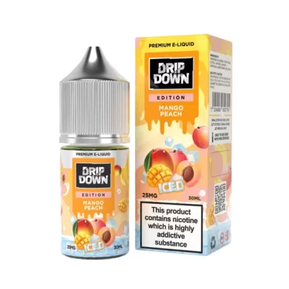 DRIP DOWN EDITION NIC SALT – MANGO PEACH ICE – 30ML (25MG-50MG) - Vape Product, Vape Product
