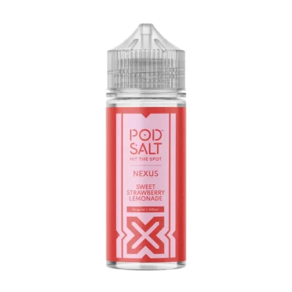 Pod Salt Sweet Strawberry Lemonade 100ml Vape Juice By Nexus - 1 x 18mg Nic Shot