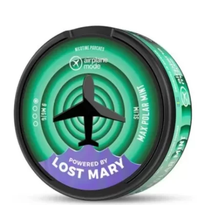 Lost Mary Airplane Mode Nicotine Pouches – Max Polar Mint - Strength#9mg>18mg>30mg
