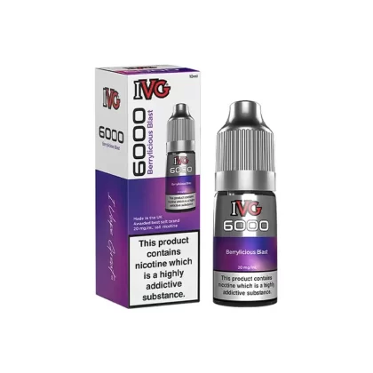 IVG 6000 Berrylicious Blast E Liquid 10ml - Nicotine Strength#20mg (543799) (543799)