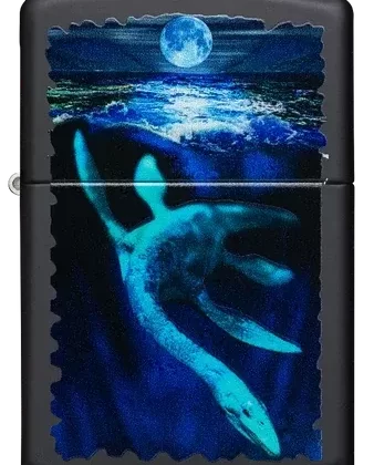 Zippo Lighter – Black Light Loch Ness Design