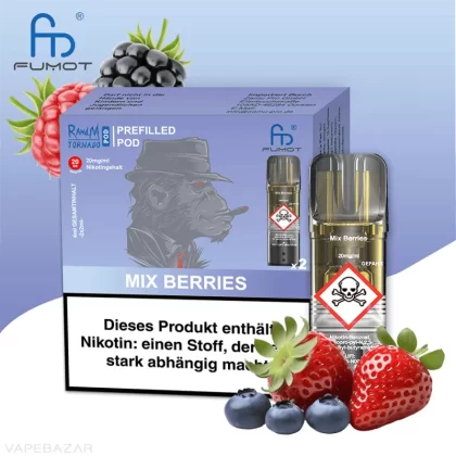 RandM Tornado Pods – Mix Berries (2er Pack) - RandM / ca. 1200 insgesamt / 20mg/ml