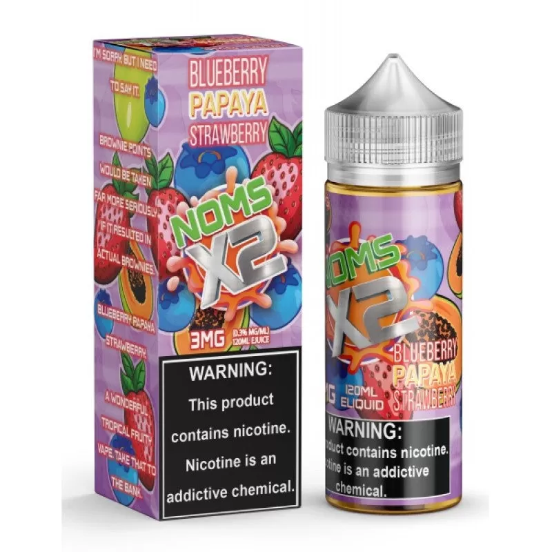 Noms X2 E-Liquid 120ml - Kiwi Passion Fruit Nectarine / 0mg - Vapeciga