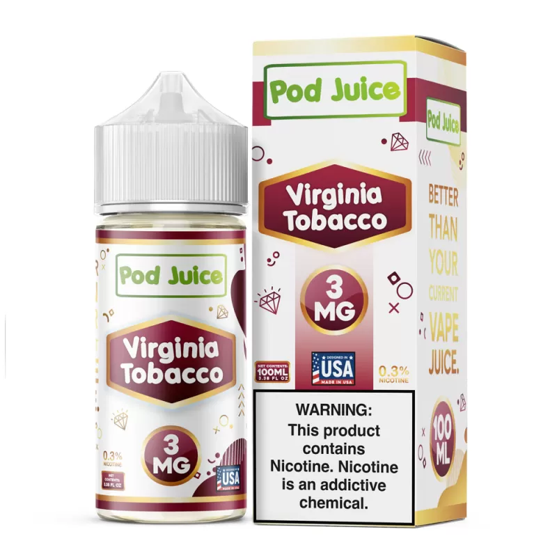 Pod Juice - Virginia Tobacco - 100ML E-Liquid