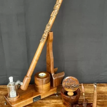 The Club System V2 (Choose Coil/Heater) by The Club - Wood Species#Oak PID Stand with Black Walnut 24" Dragon Club~Add 20mm Coil and Heater?#None - I have my own>Add B0 Assembly>Add B1 Assem
