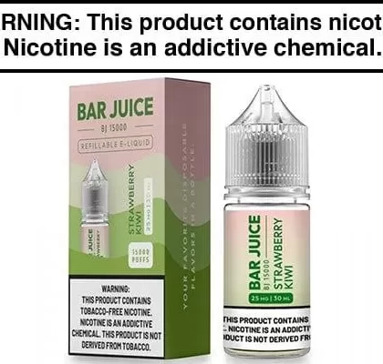 STRAWBERRY KIWI BY BAR JUICE BJ15000 SALTS 30ML - Vapejuice