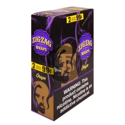 Zig Zag Wraps Premium Grape 25 Packs of 2, Pre-Priced 99c
