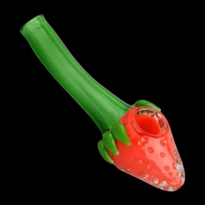 Strawberry Blossom Glass Hand Pipe