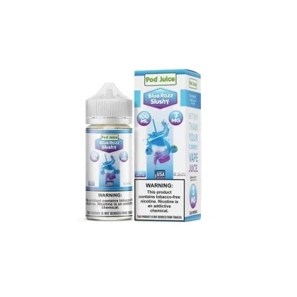 Pod Juice Blue Razz Slushy TF 100ml Vape Juice - Vape Product, Vape Product