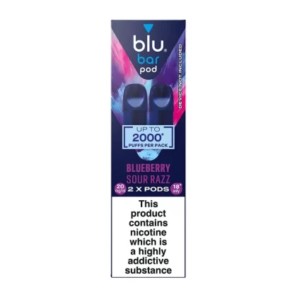 Blu Bar Blueberry Sour Razz Pods (2 Pack) - Strength#20mg (7FA813)