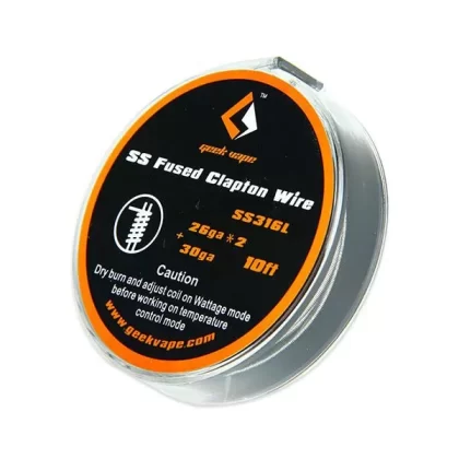 Geekvape SS316L SS Fused Clapton wire 10FT - 28ga*2+30ga