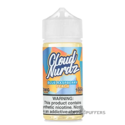 Cloud Nurdz – Blue Raspberry Peach 100mL - Nicotine Strength#0mg>3mg>6mg