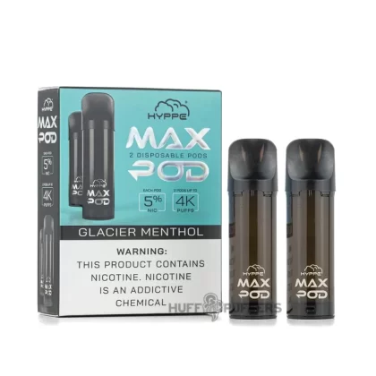 Hyppe Max Pods Disposable Pods 5% Nicotine - Glacier Menthol, Mighty Menthol